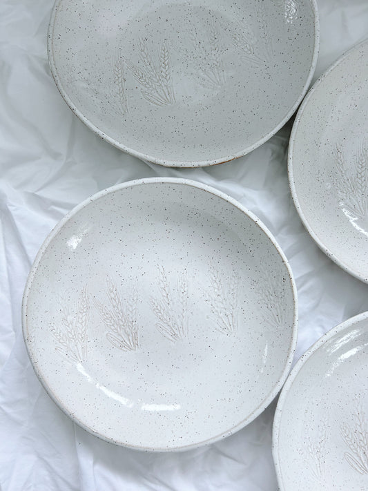 Wheat pasta bowl set | White