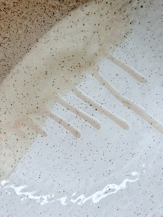 Shallow pasta serving bowl
