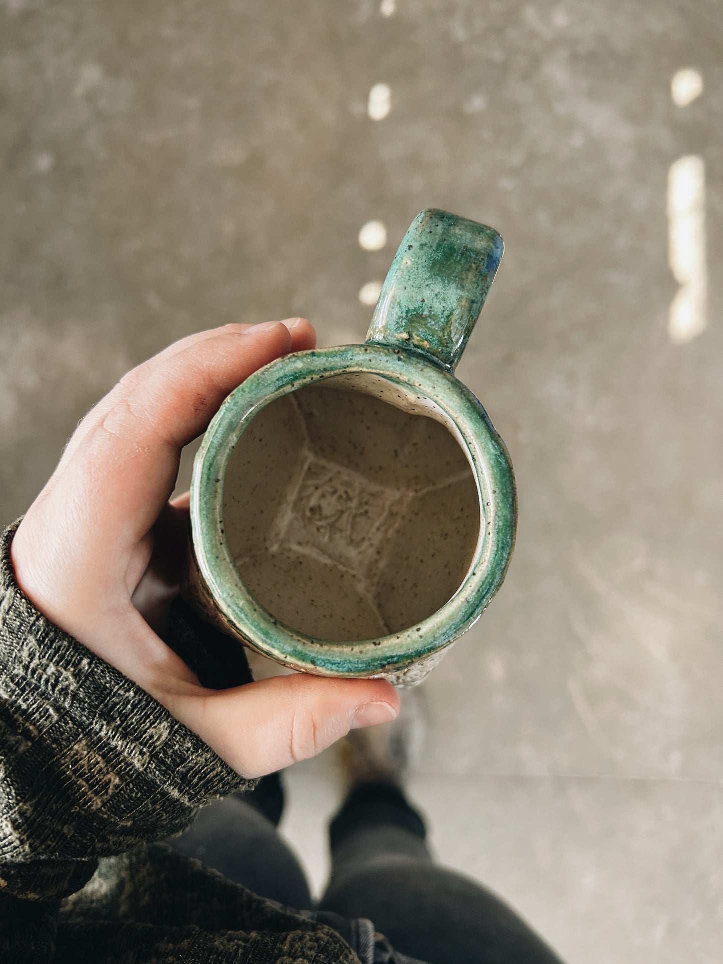 small “box” mug | monstera