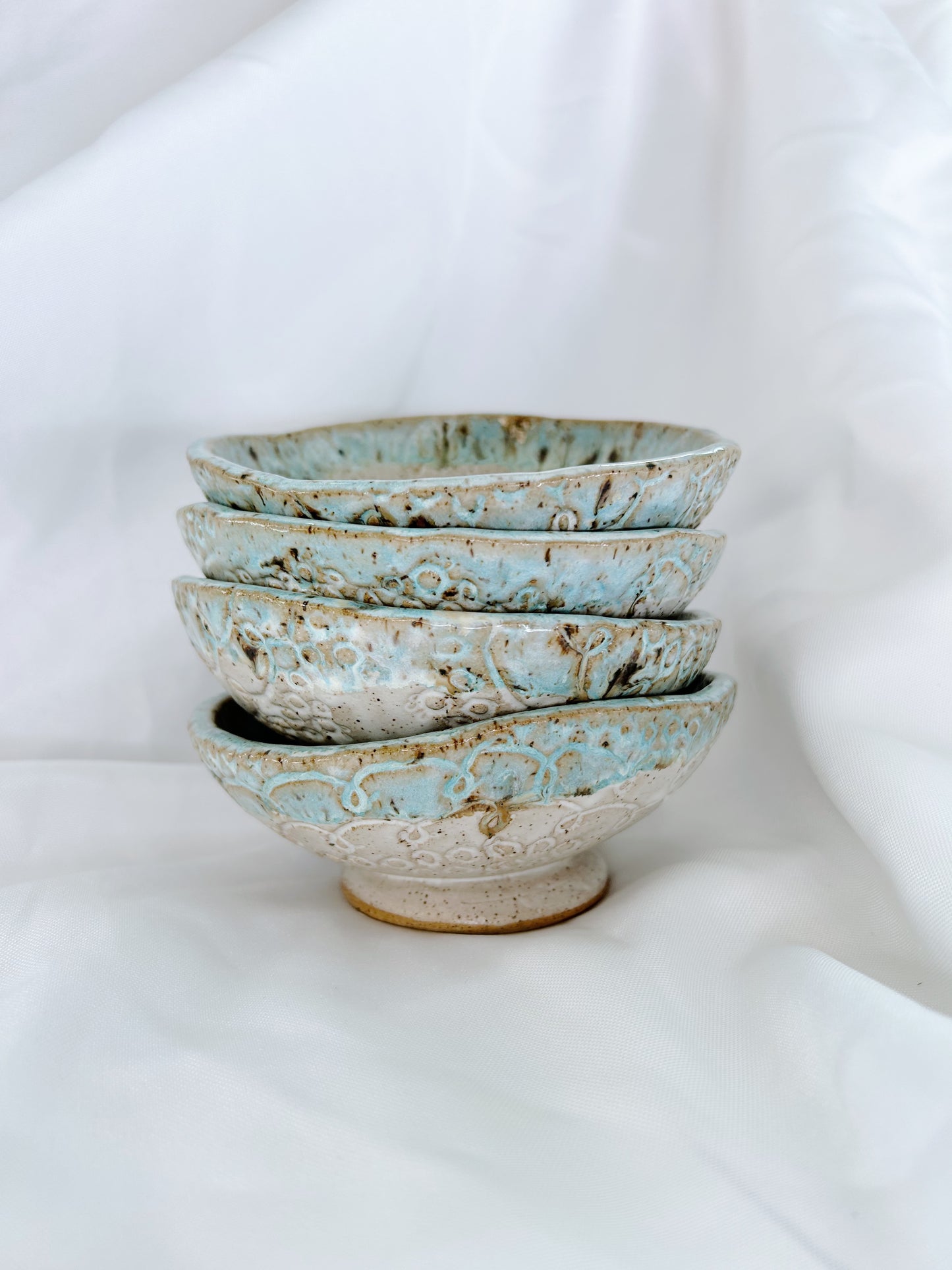 Footed dessert bowl set | Quail egg