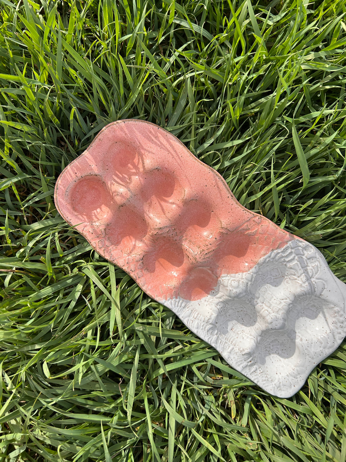 Lace egg tray | simple pink
