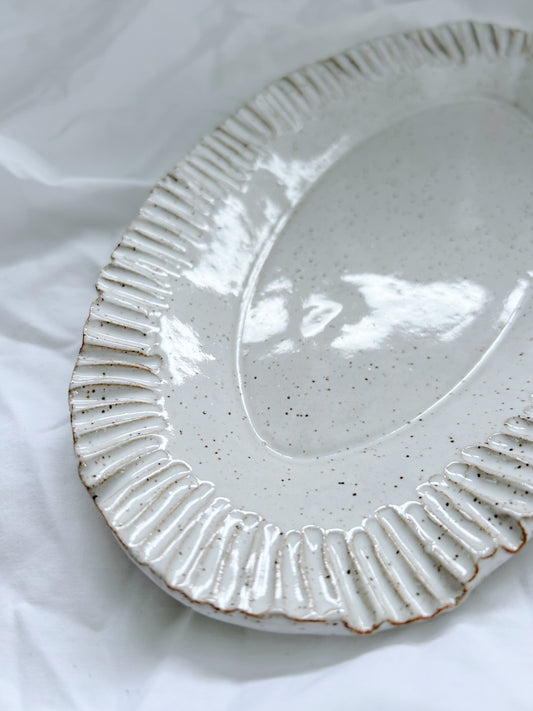 Carved wavy platter