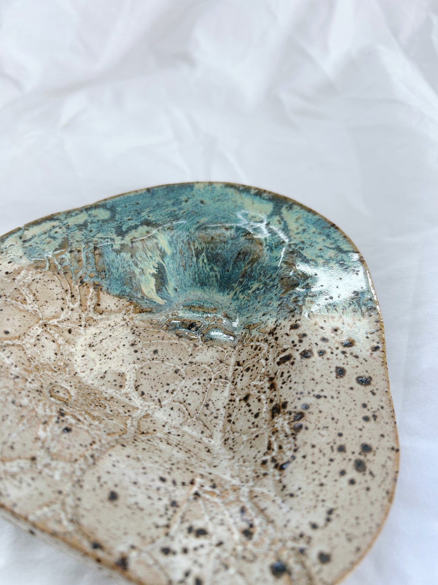 Turquoise heart plate
