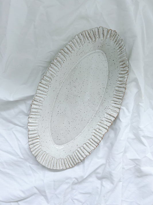 Carved wavy platter
