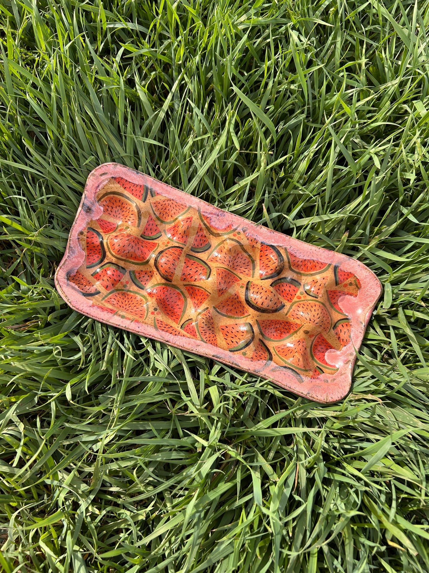 Watermelon egg tray