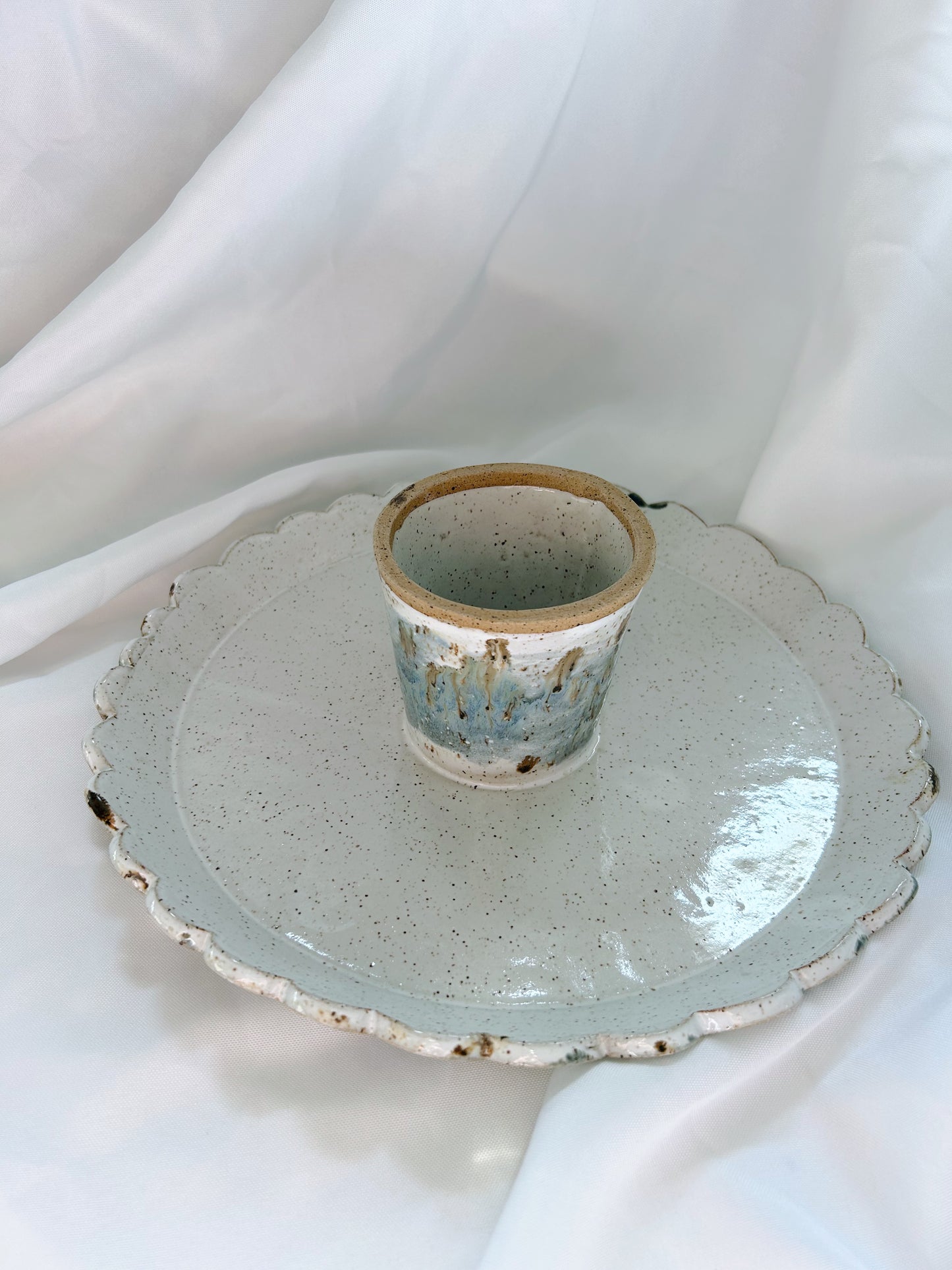 Scalloped cake stand | Pebble Brook