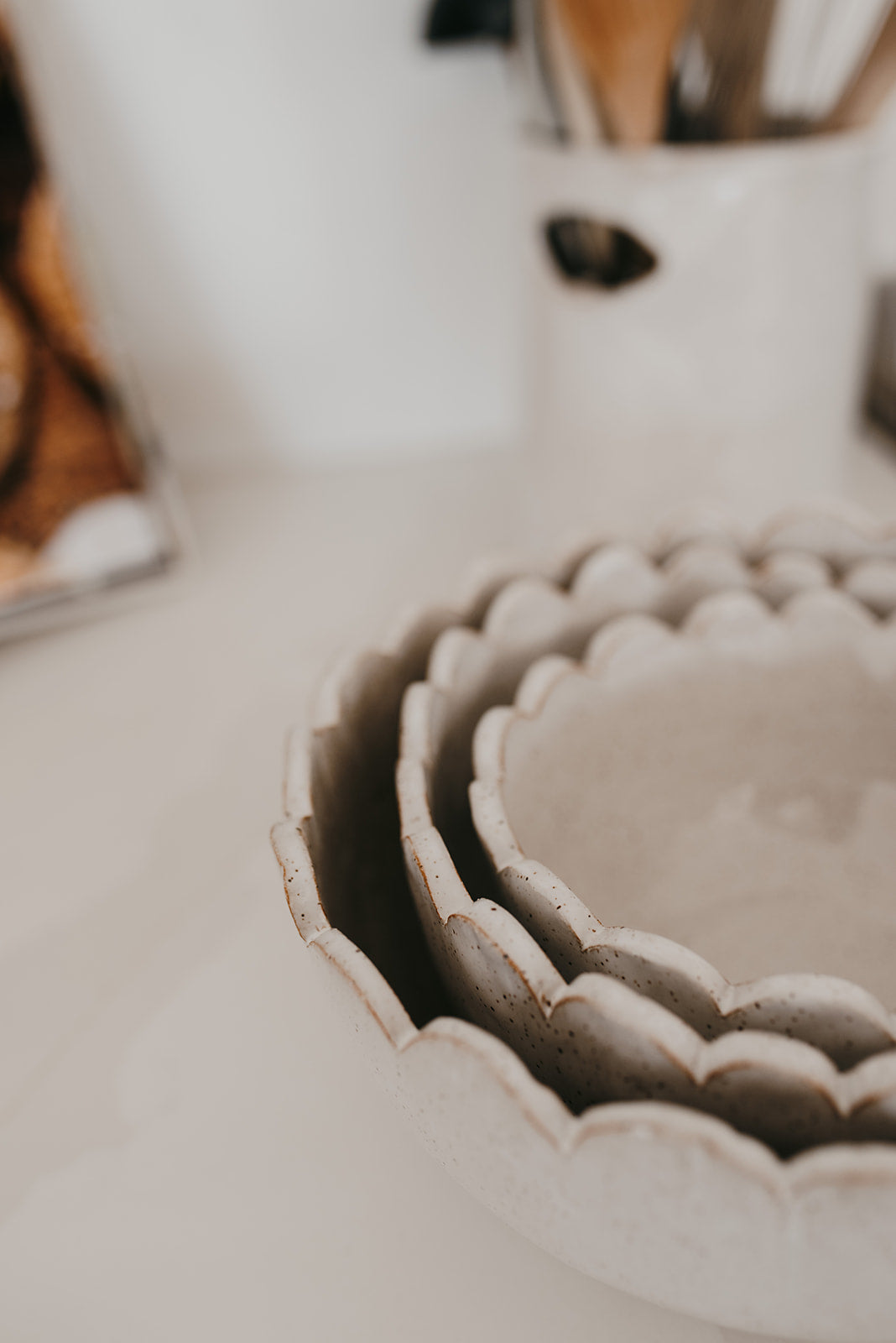 PREORDER - Nesting scalloped bowls