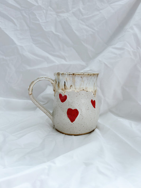Large Red Heart mug | Elise
