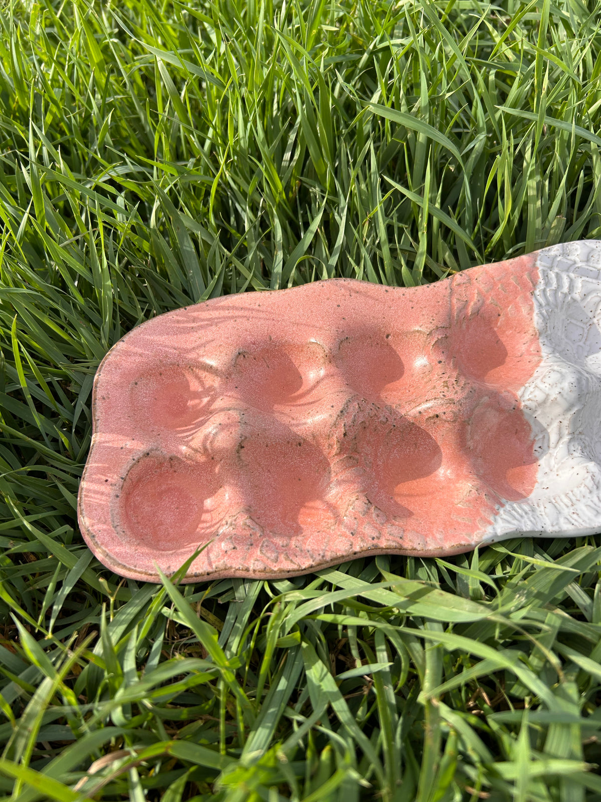 Lace egg tray | simple pink