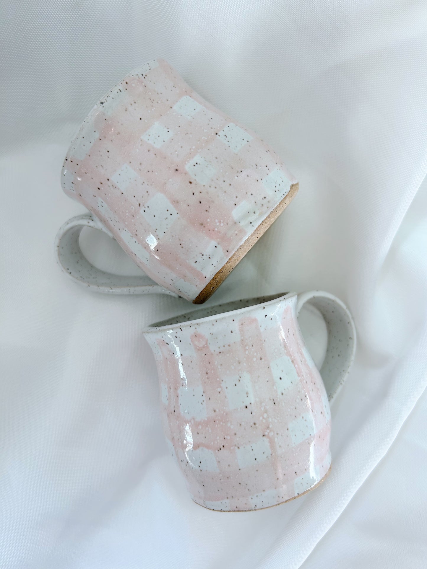 Gingham mug | pink