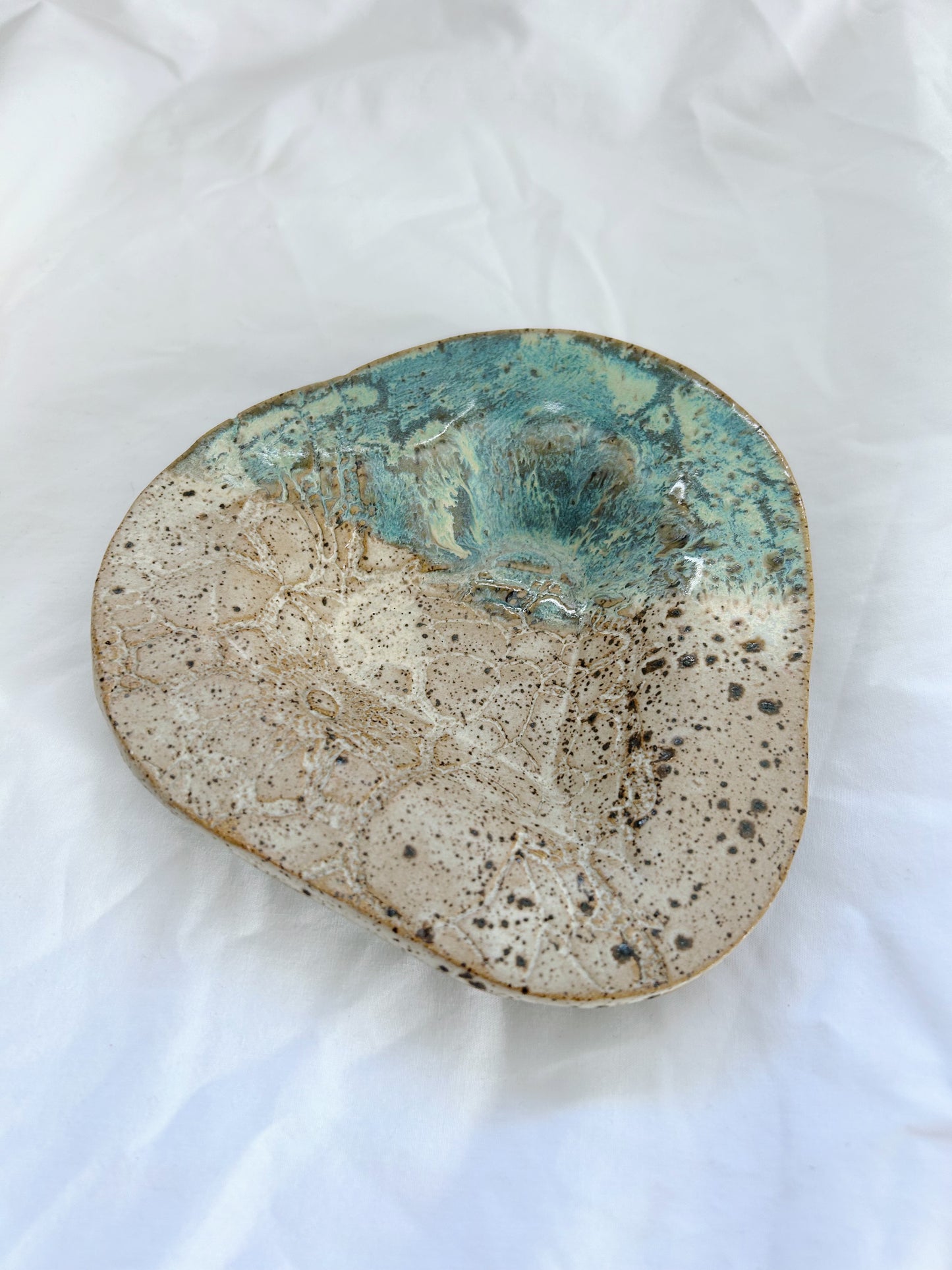 Turquoise heart plate