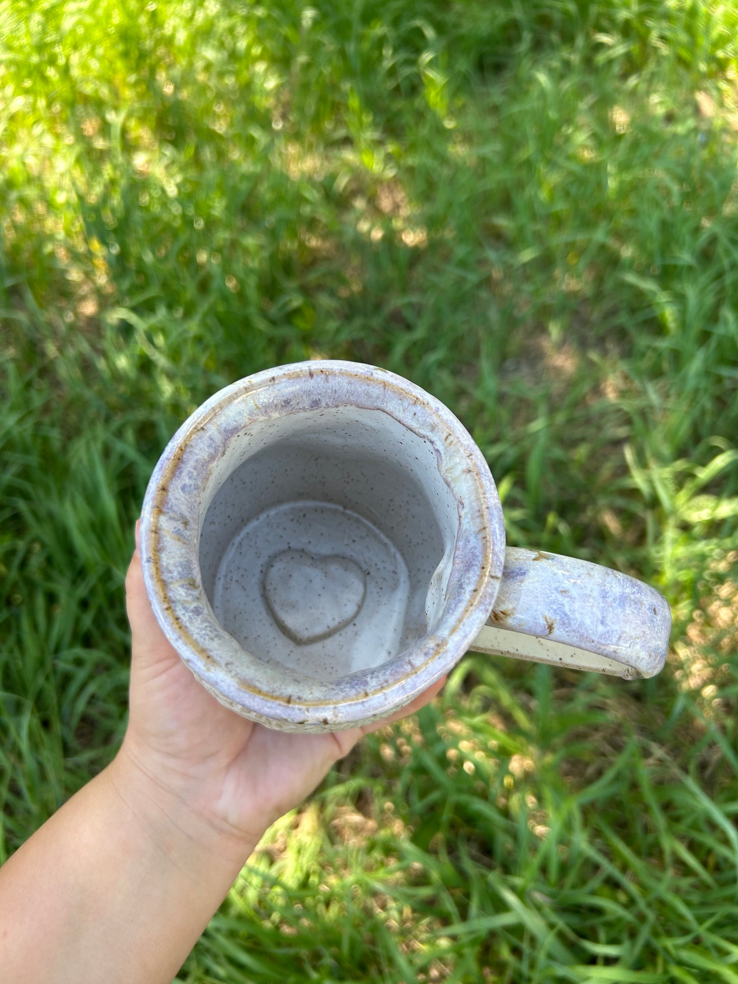 Lavender heart mug