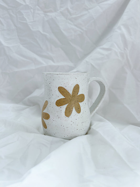 Large Floral | Simple White
