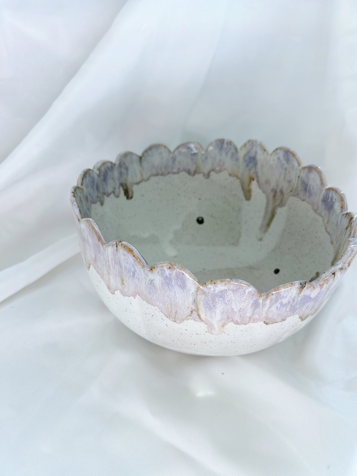 Large scalloped bowl | Lavender Mist