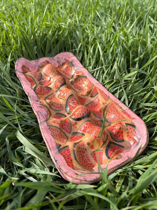 Watermelon egg tray