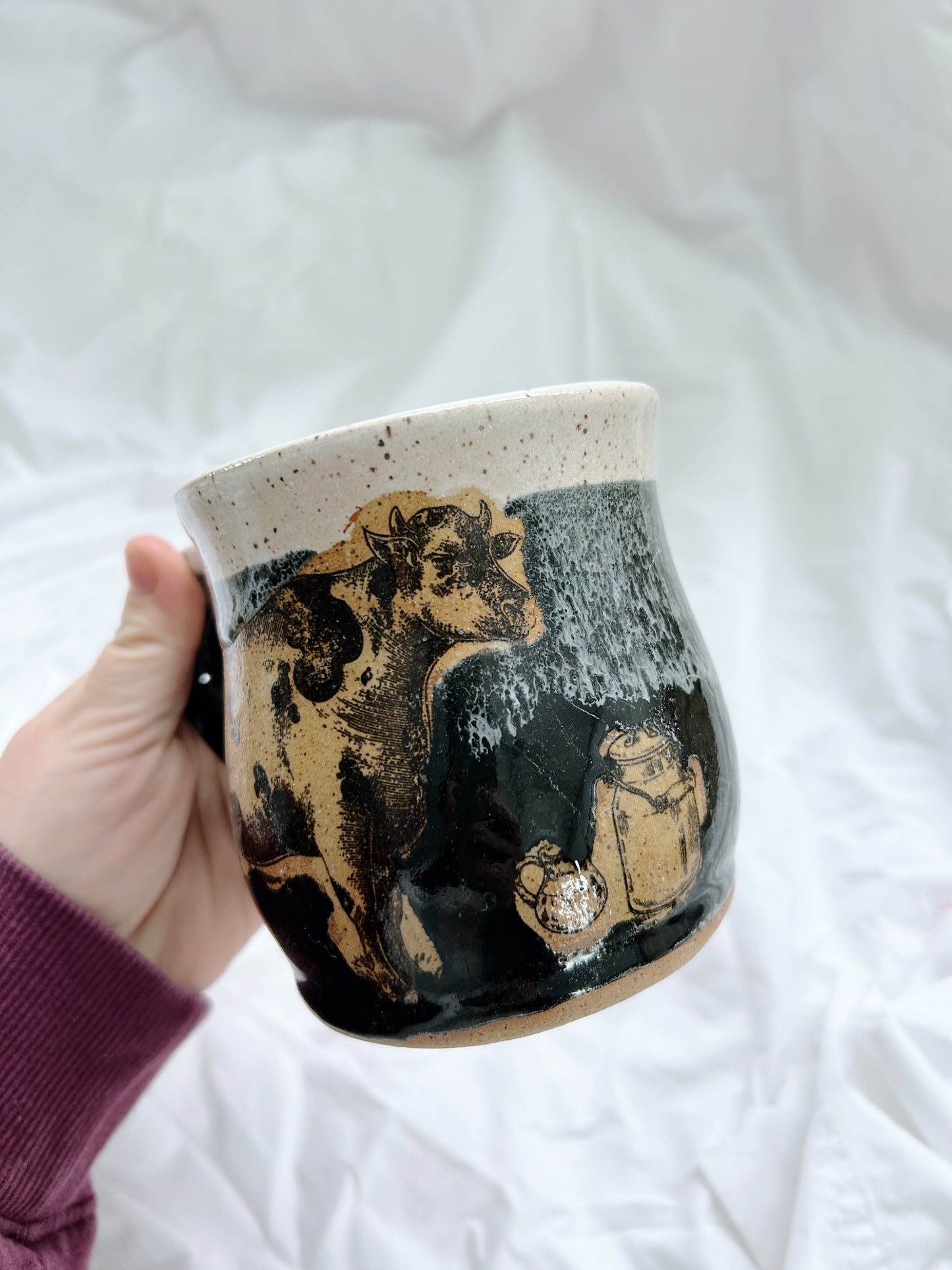 Medium Jersey mug | Black and White