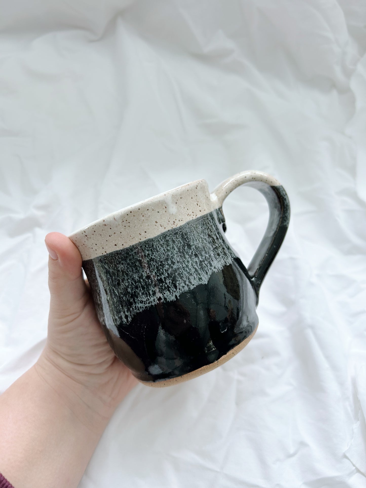 Medium Jersey mug | Black and White