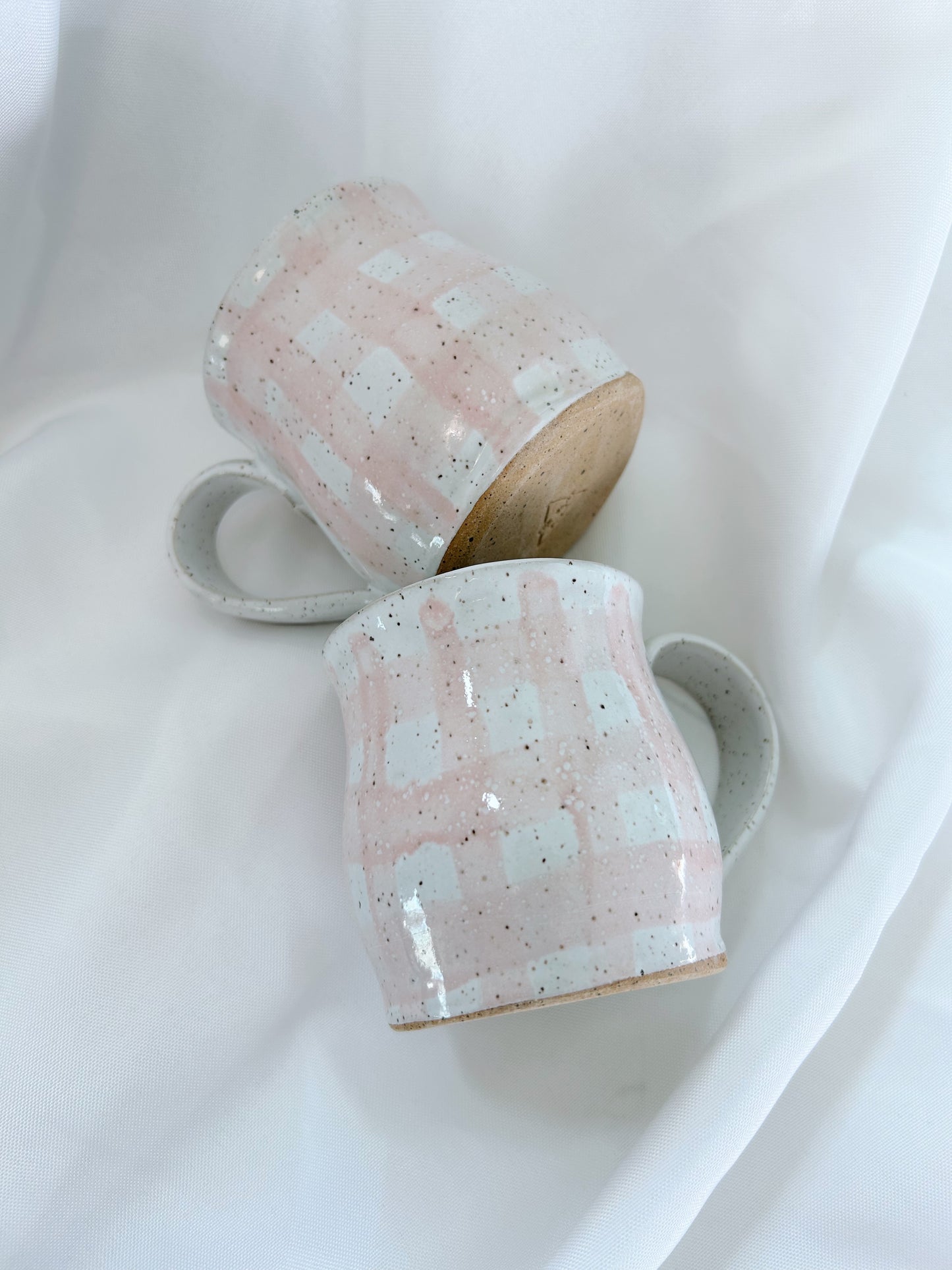 Gingham mug | pink